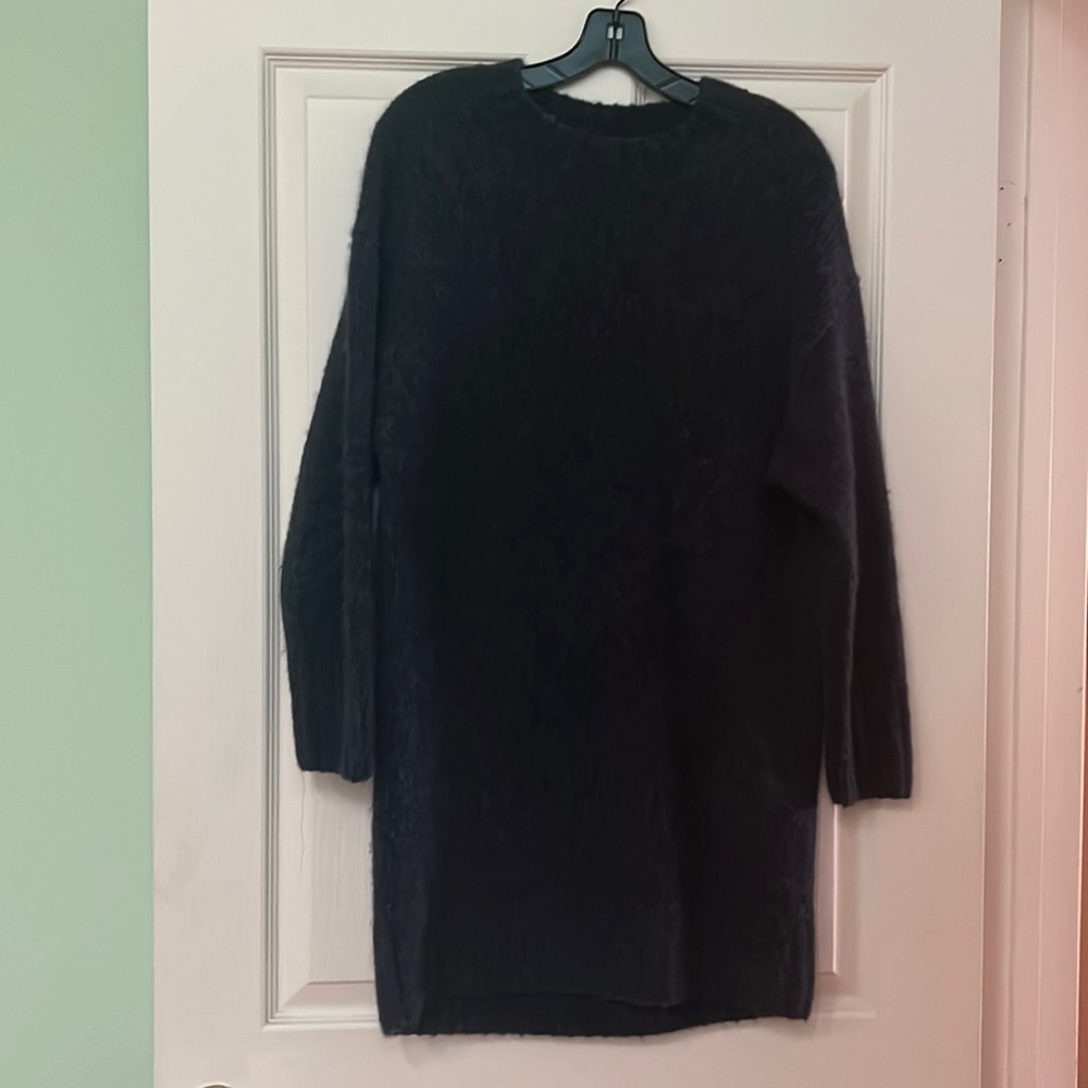 COS oversized sweater dress size xs blue wool alpaca blend